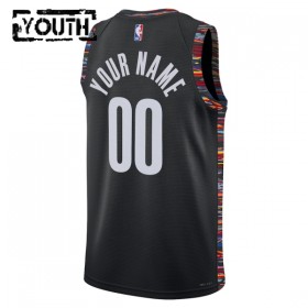 Camiseta Niños Brooklyn Nets Personalizadas 2025-26 Nike City Edition Negro Swingman